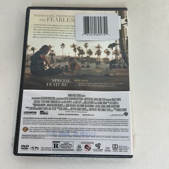 A Star Is Born DVD Lady Gaga Bradley Cooper Passionate Fearless Emotional NEW - Picture 2 of 2